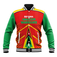 Custom Guyana Cricket Amazon Warriors Baseball Jacket Green Red Gold Glory - Wonder Print Shop