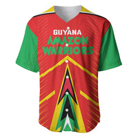 Custom Guyana Cricket Amazon Warriors Baseball Jersey Green Red Gold Glory - Wonder Print Shop