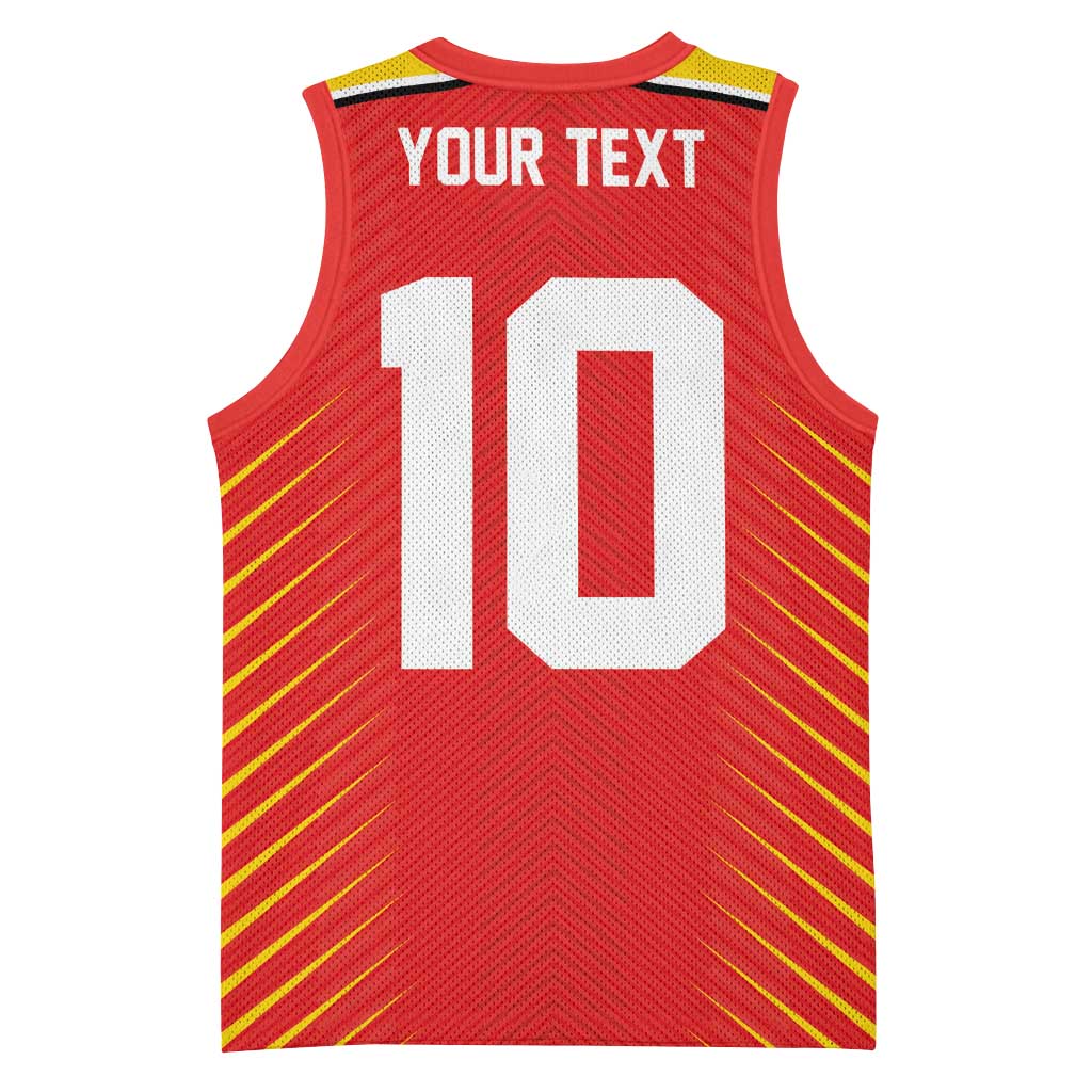 Custom Guyana Cricket Amazon Warriors Basketball Jersey Green Red Gold Glory - Wonder Print Shop