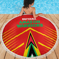 Guyana Cricket Amazon Warriors Beach Blanket Green Red Gold Glory - Wonder Print Shop