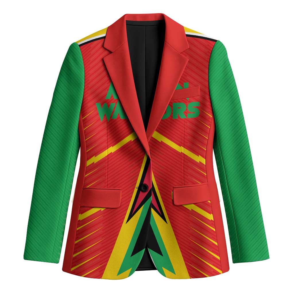 Custom Guyana Cricket Amazon Warriors Blazer Green Red Gold Glory - Wonder Print Shop