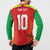 Custom Guyana Cricket Amazon Warriors Button Sweatshirt Green Red Gold Glory - Wonder Print Shop