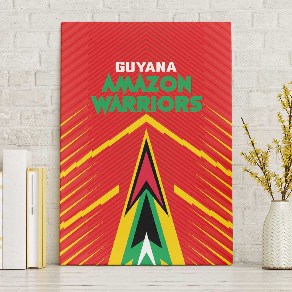 Guyana Cricket Amazon Warriors Canvas Wall Art Green Red Gold Glory - Wonder Print Shop