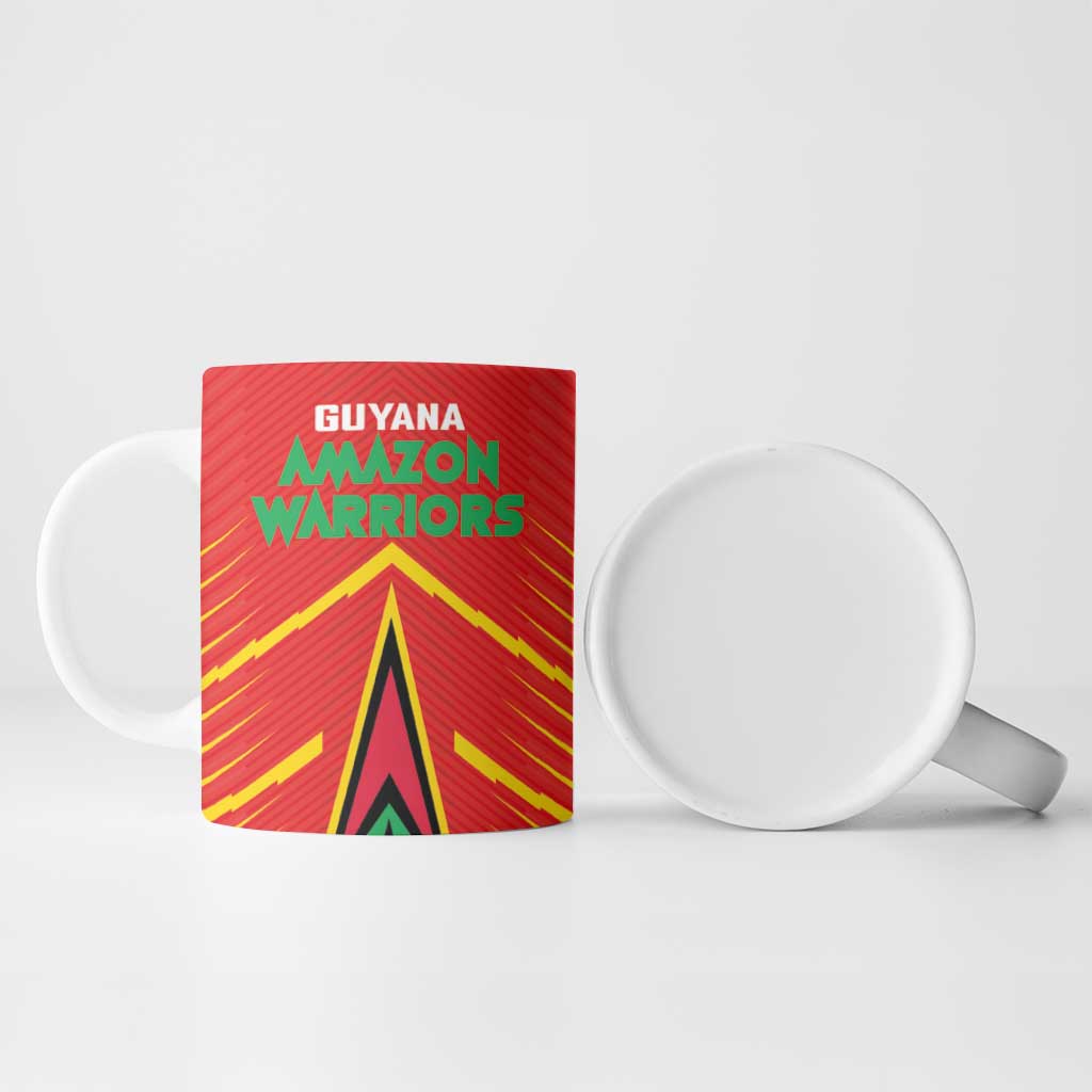 Custom Guyana Cricket Amazon Warriors Ceramic Mug Green Red Gold Glory - Wonder Print Shop