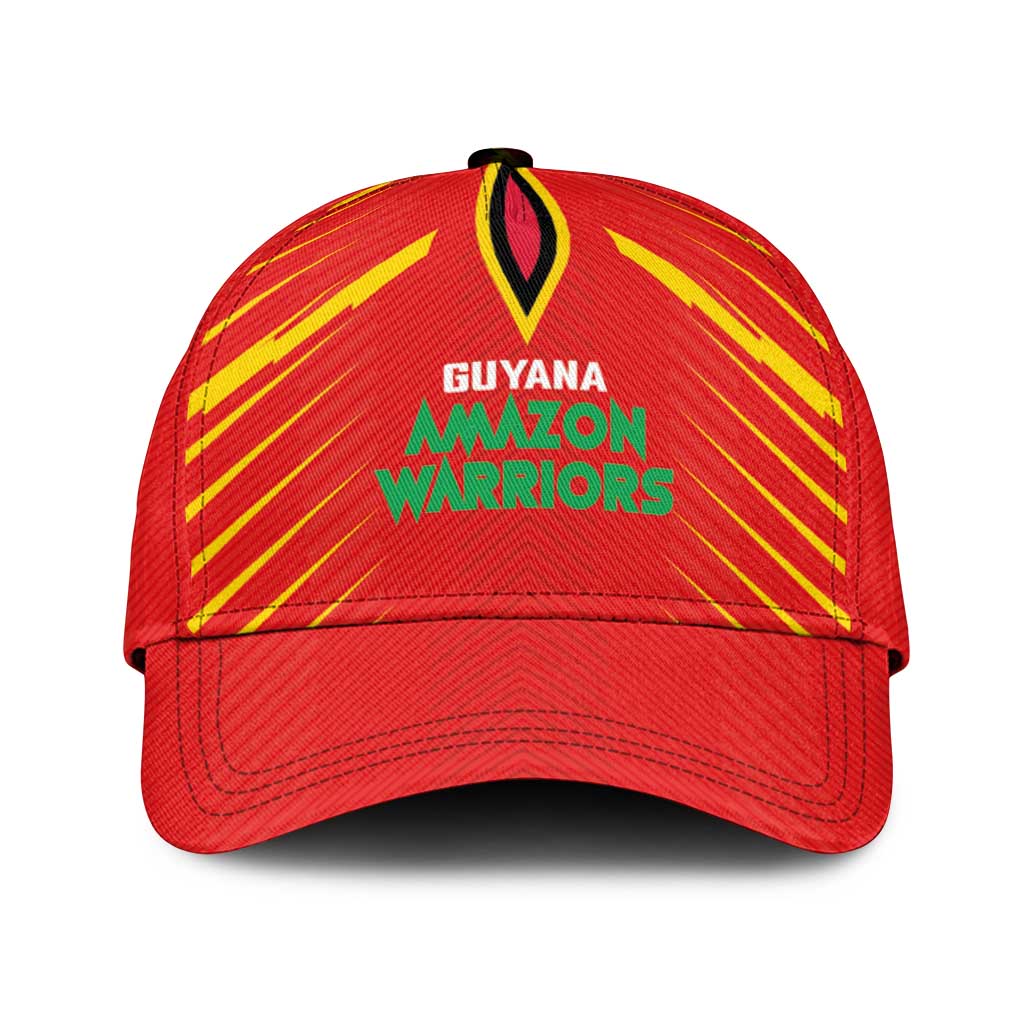 Guyana Cricket Amazon Warriors Classic Cap Green Red Gold Glory - Wonder Print Shop