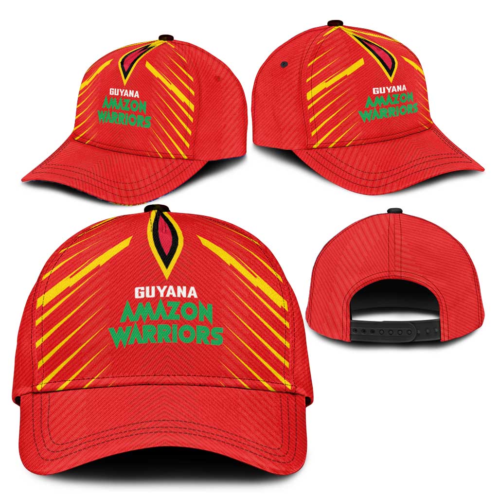 Guyana Cricket Amazon Warriors Classic Cap Green Red Gold Glory - Wonder Print Shop