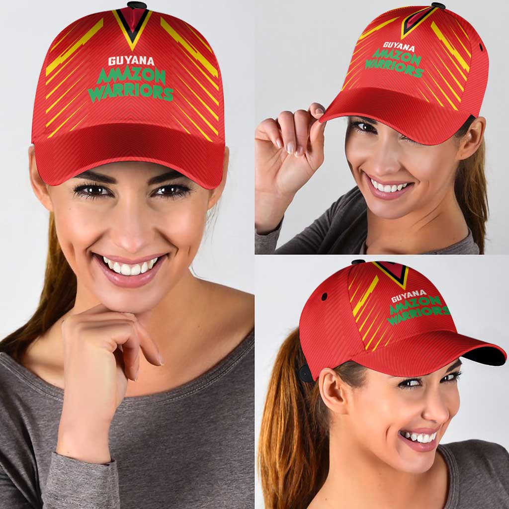 Guyana Cricket Amazon Warriors Classic Cap Green Red Gold Glory - Wonder Print Shop