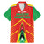 Custom Guyana Cricket Amazon Warriors Family Matching Mermaid Dress and Hawaiian Shirt Green Red Gold Glory - Wonder Print Shop