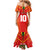 Custom Guyana Cricket Amazon Warriors Family Matching Mermaid Dress and Hawaiian Shirt Green Red Gold Glory - Wonder Print Shop