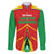 Custom Guyana Cricket Amazon Warriors Family Matching Off The Shoulder Long Sleeve Dress and Hawaiian Shirt Green Red Gold Glory - Wonder Print Shop