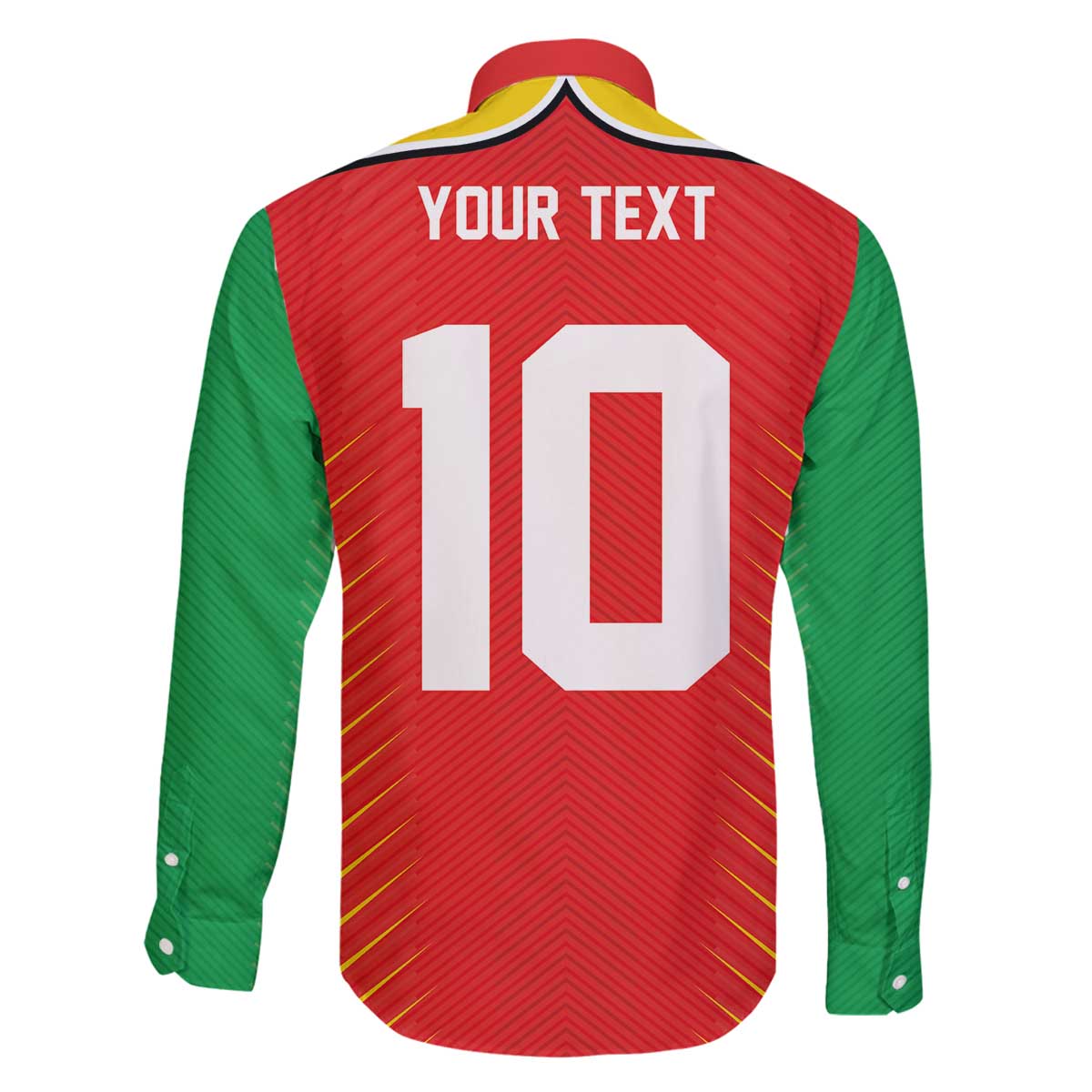 Custom Guyana Cricket Amazon Warriors Family Matching Off The Shoulder Long Sleeve Dress and Hawaiian Shirt Green Red Gold Glory - Wonder Print Shop