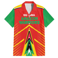 Custom Guyana Cricket Amazon Warriors Family Matching Summer Maxi Dress and Hawaiian Shirt Green Red Gold Glory - Wonder Print Shop