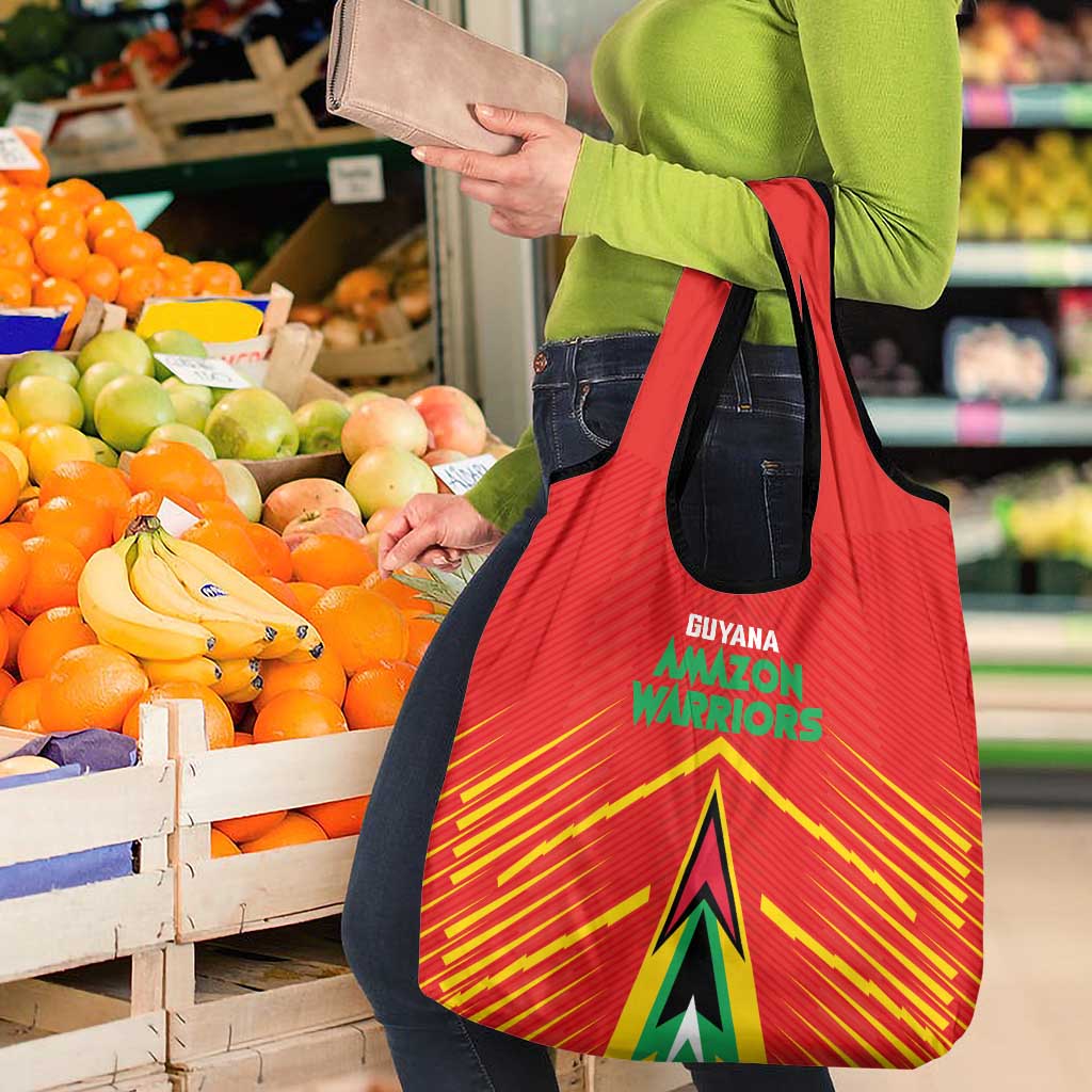 Guyana Cricket Amazon Warriors Grocery Bag Green Red Gold Glory - Wonder Print Shop