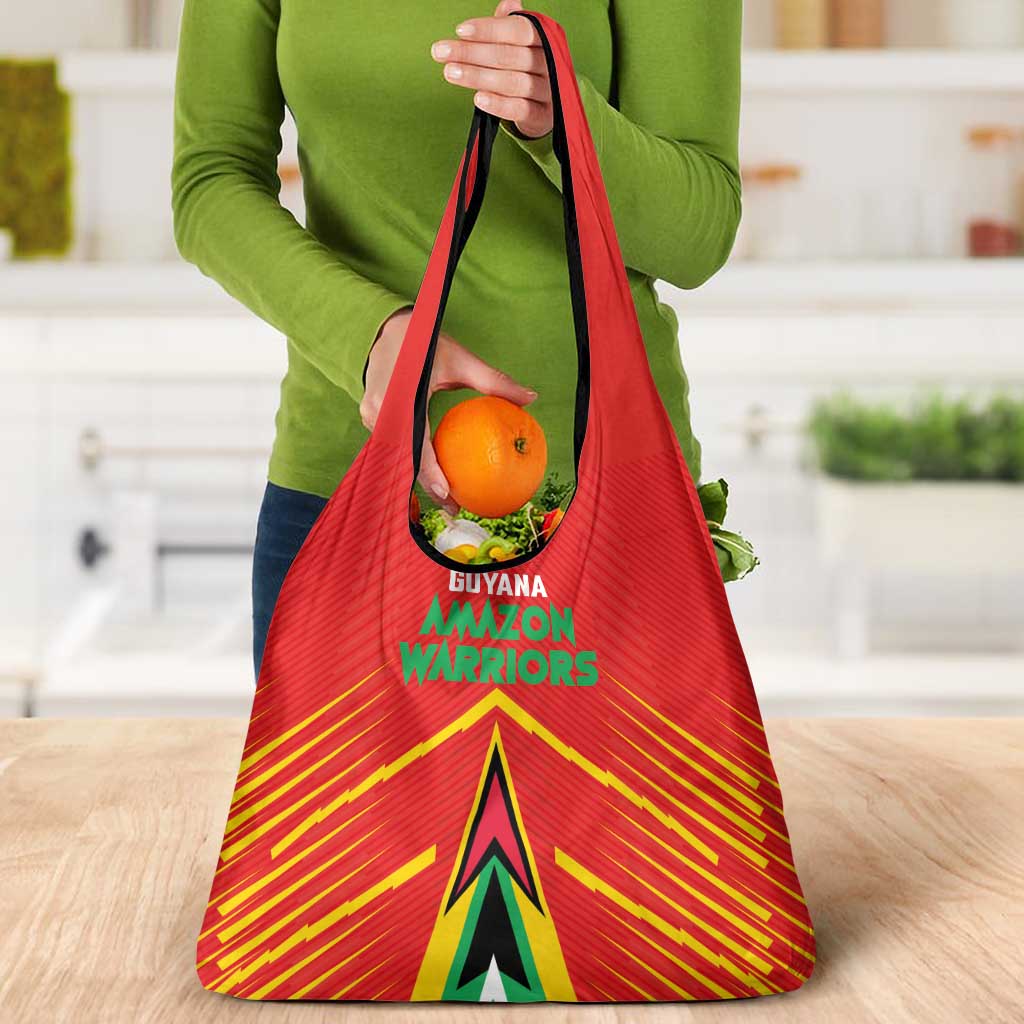 Guyana Cricket Amazon Warriors Grocery Bag Green Red Gold Glory - Wonder Print Shop
