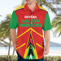 Custom Guyana Cricket Amazon Warriors Hawaiian Shirt Green Red Gold Glory - Wonder Print Shop