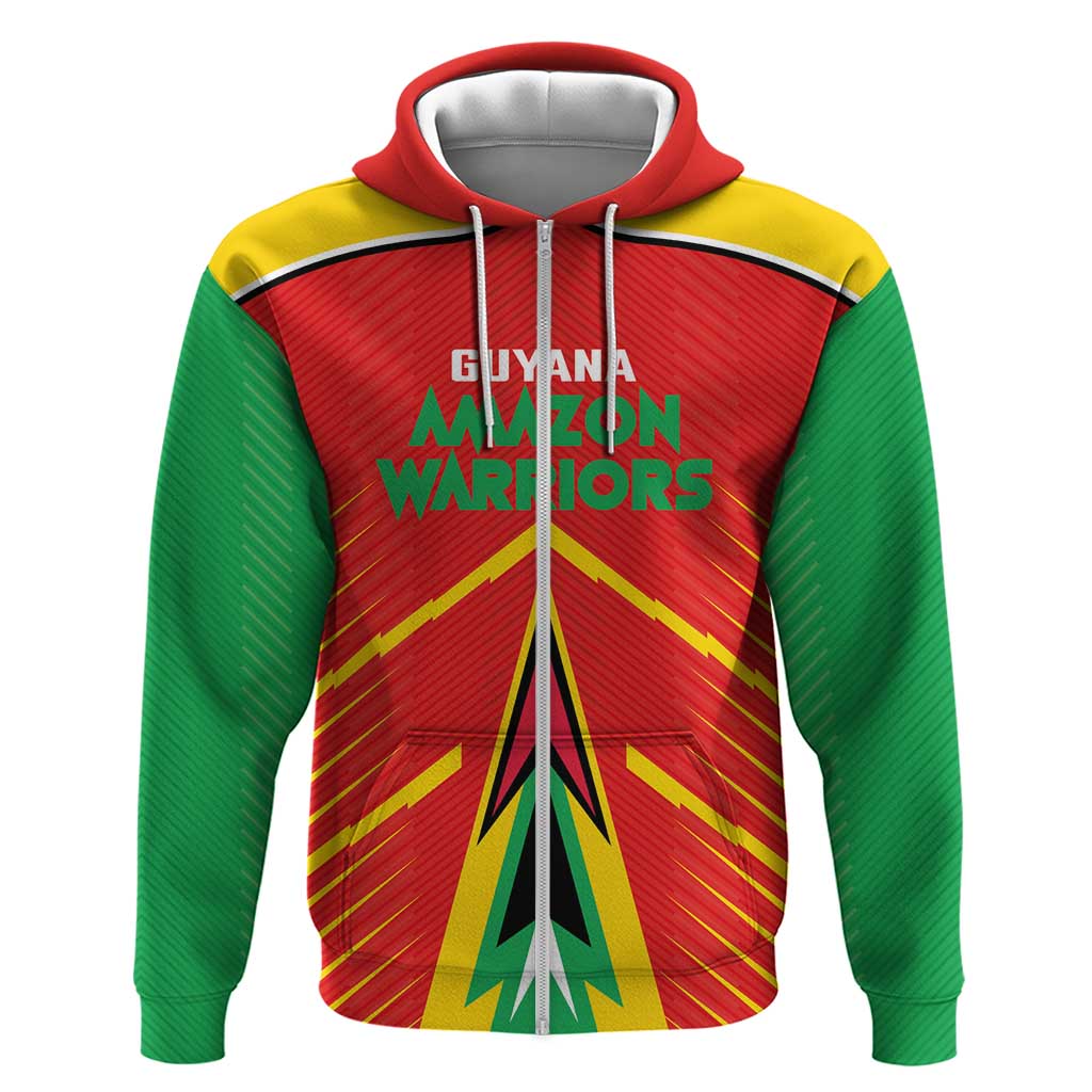 Custom Guyana Cricket Amazon Warriors Hoodie Green Red Gold Glory - Wonder Print Shop