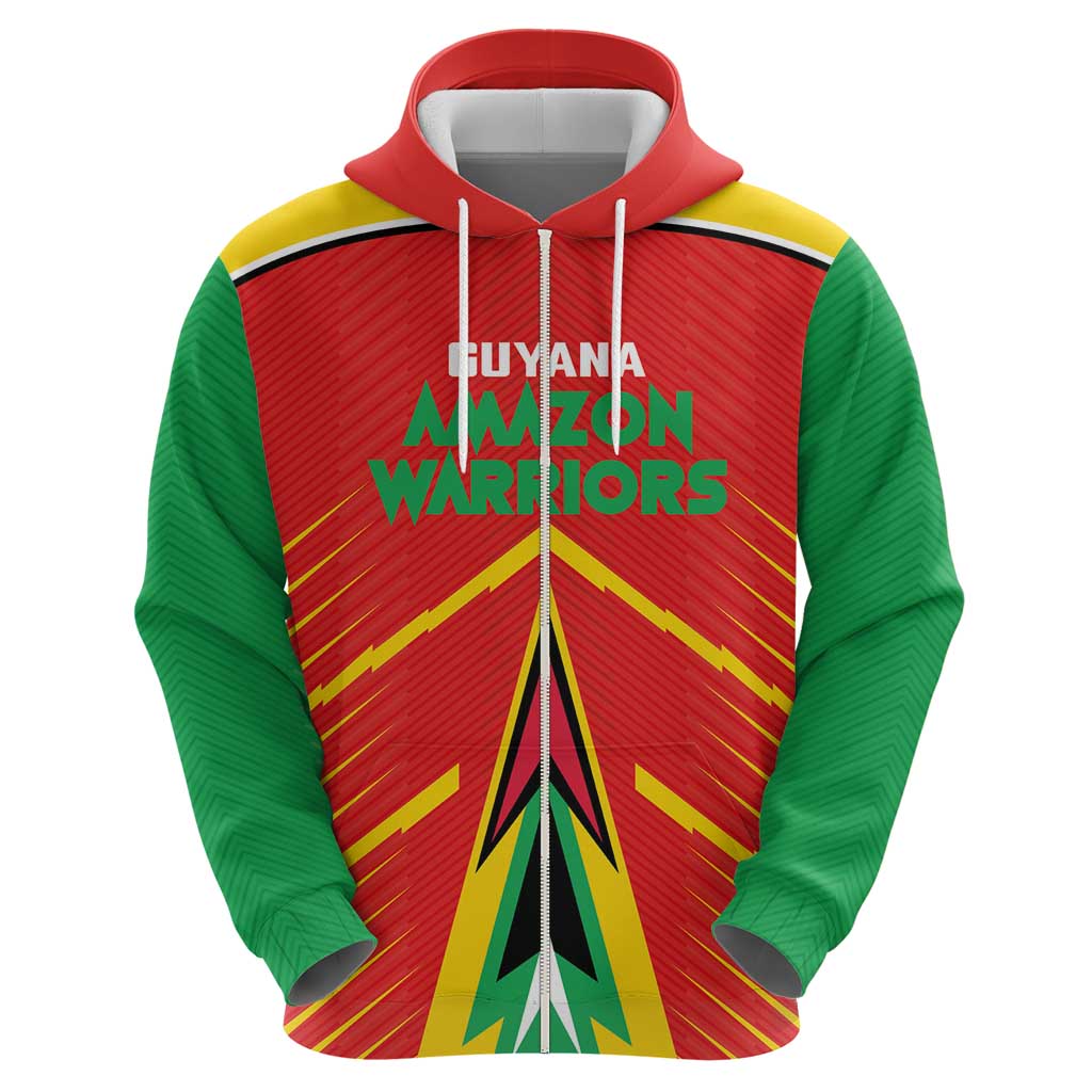 Custom Guyana Cricket Amazon Warriors Hoodie Green Red Gold Glory - Wonder Print Shop