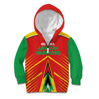 Custom Guyana Cricket Amazon Warriors Kid Hoodie Green Red Gold Glory - Wonder Print Shop