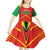 Custom Guyana Cricket Amazon Warriors Kid Short Sleeve Dress Green Red Gold Glory - Wonder Print Shop