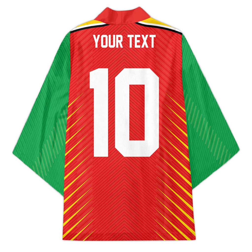 Custom Guyana Cricket Amazon Warriors Kimono Green Red Gold Glory - Wonder Print Shop