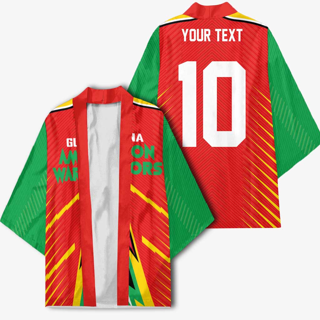 Custom Guyana Cricket Amazon Warriors Kimono Green Red Gold Glory - Wonder Print Shop