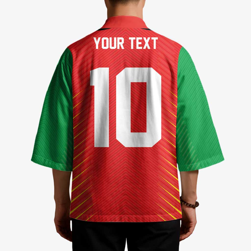 Custom Guyana Cricket Amazon Warriors Kimono Green Red Gold Glory - Wonder Print Shop