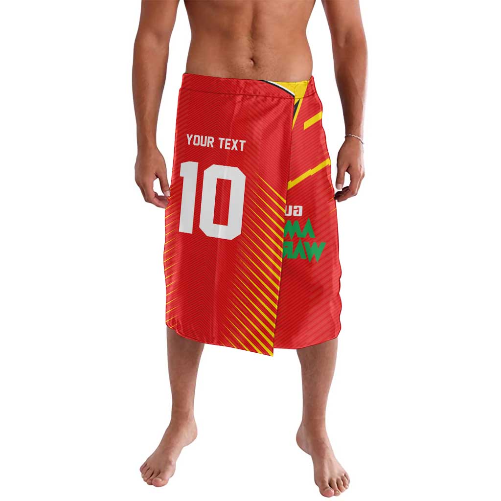 Custom Guyana Cricket Amazon Warriors Lavalava Green Red Gold Glory - Wonder Print Shop