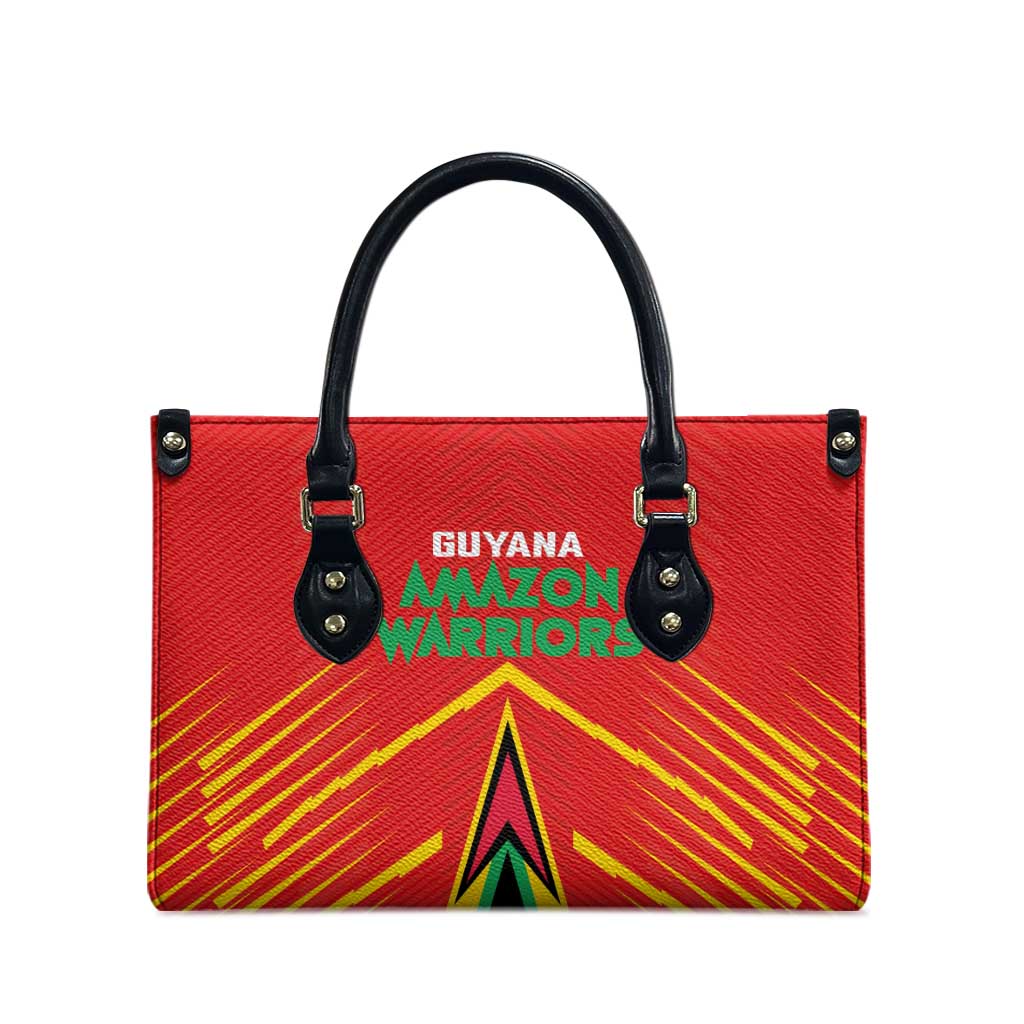 Guyana Cricket Amazon Warriors Leather Bag Green Red Gold Glory - Wonder Print Shop