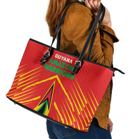 Guyana Cricket Amazon Warriors Leather Tote Bag Green Red Gold Glory - Wonder Print Shop