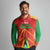 Custom Guyana Cricket Amazon Warriors Long Sleeve Polo Shirt Green Red Gold Glory - Wonder Print Shop