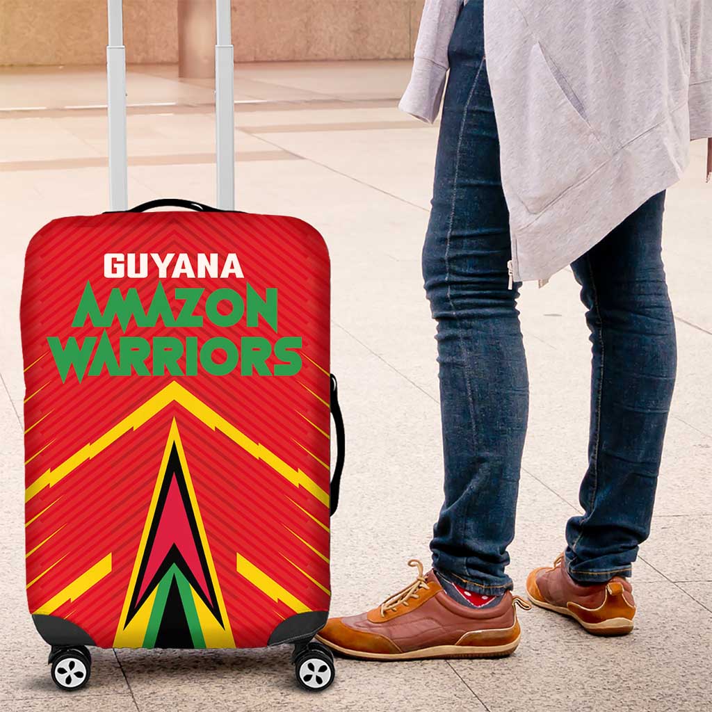 Guyana Cricket Amazon Warriors Luggage Cover Green Red Gold Glory - Wonder Print Shop
