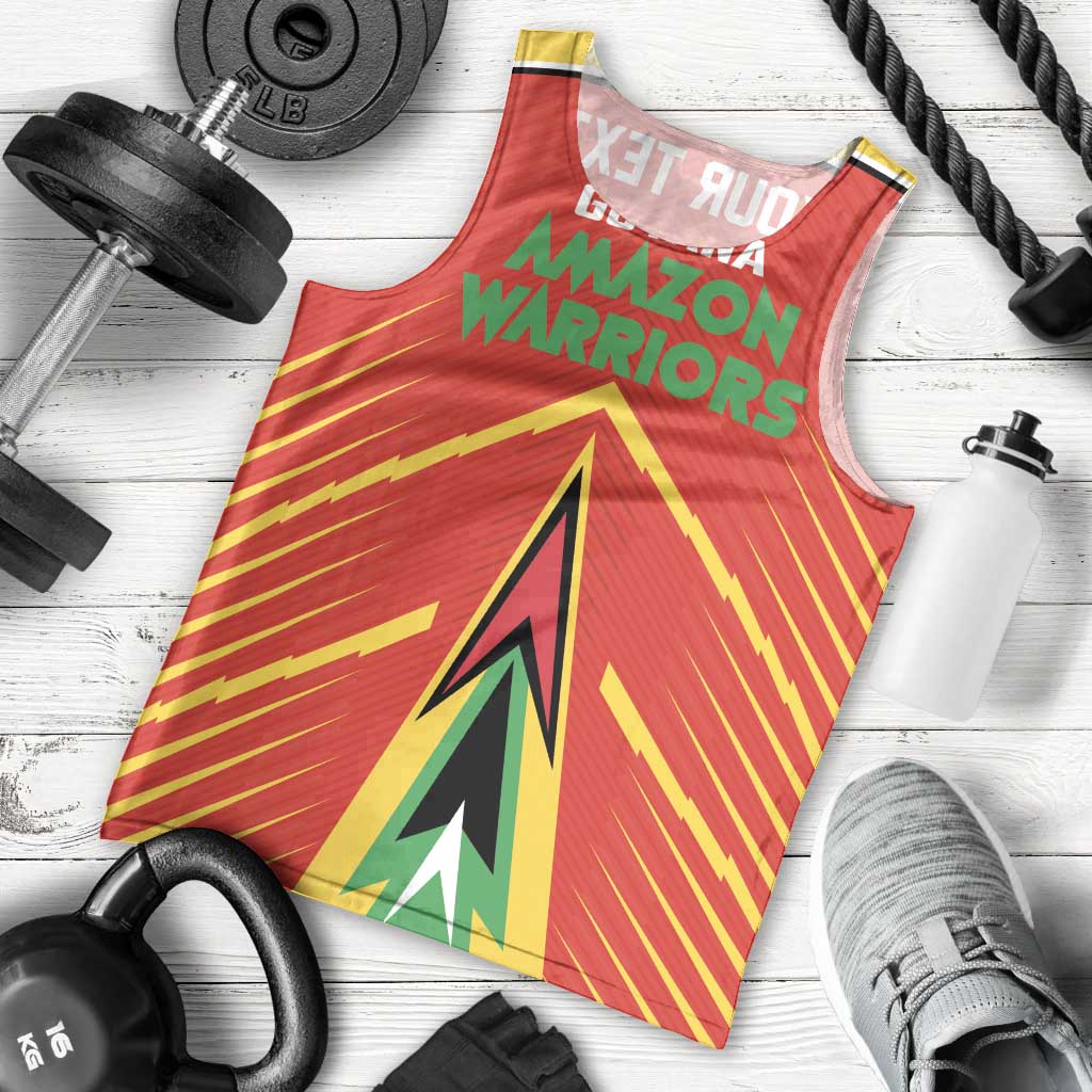 Custom Guyana Cricket Amazon Warriors Men Tank Top Green Red Gold Glory - Wonder Print Shop