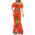 Custom Guyana Cricket Amazon Warriors Mermaid Dress Green Red Gold Glory - Wonder Print Shop