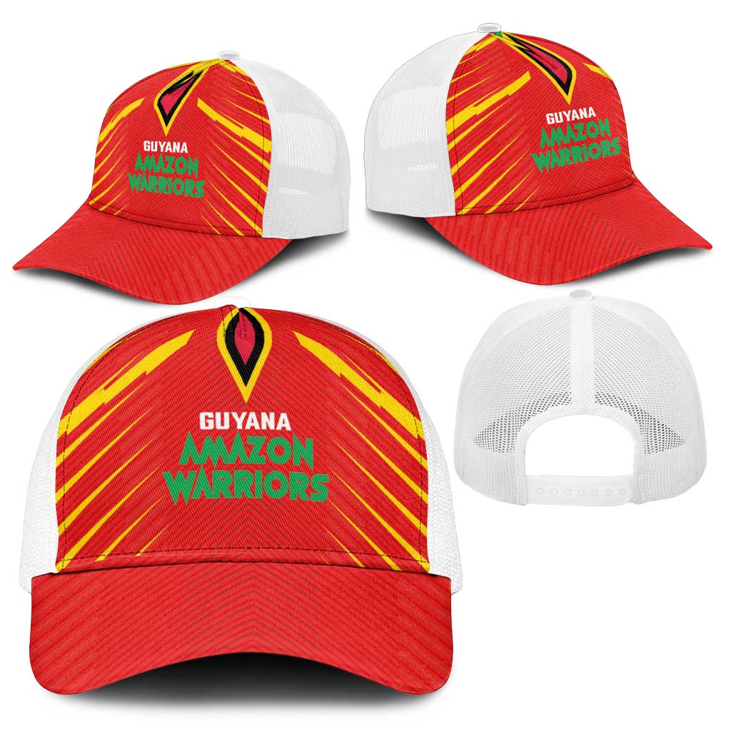 Guyana Cricket Amazon Warriors Mesh Trucker Cap Green Red Gold Glory - Wonder Print Shop