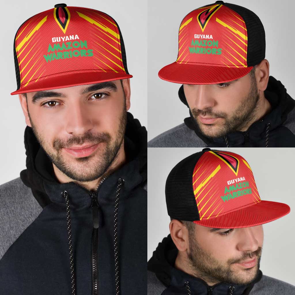 Guyana Cricket Amazon Warriors Mesh Trucker Cap Green Red Gold Glory - Wonder Print Shop