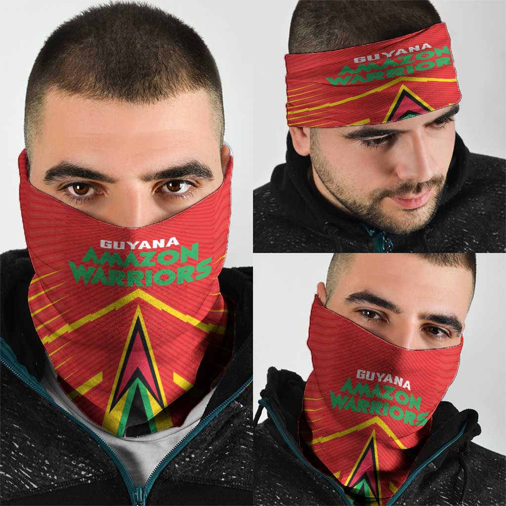 Guyana Cricket Amazon Warriors Neck Gaiter Green Red Gold Glory - Wonder Print Shop