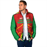 Custom Guyana Cricket Amazon Warriors Padded Jacket Green Red Gold Glory - Wonder Print Shop