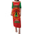 Custom Guyana Cricket Amazon Warriors Puletasi Green Red Gold Glory - Wonder Print Shop