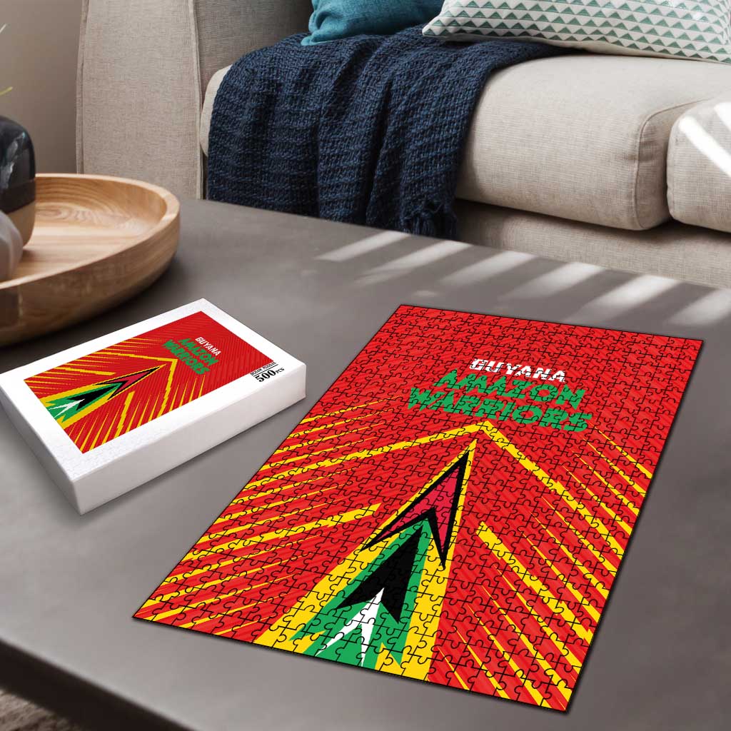 Guyana Cricket Amazon Warriors Puzzle Green Red Gold Glory - Wonder Print Shop