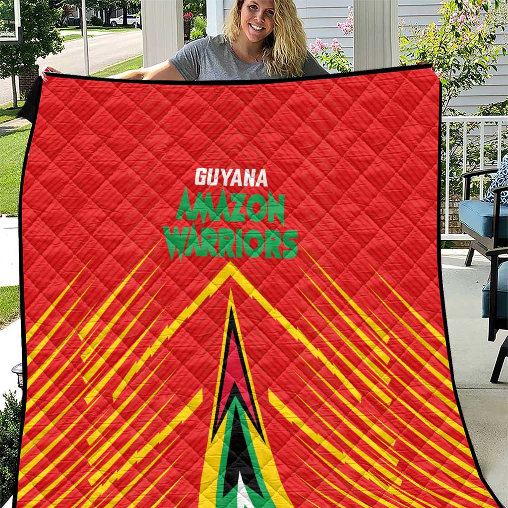 Guyana Cricket Amazon Warriors Quilt Green Red Gold Glory - Wonder Print Shop