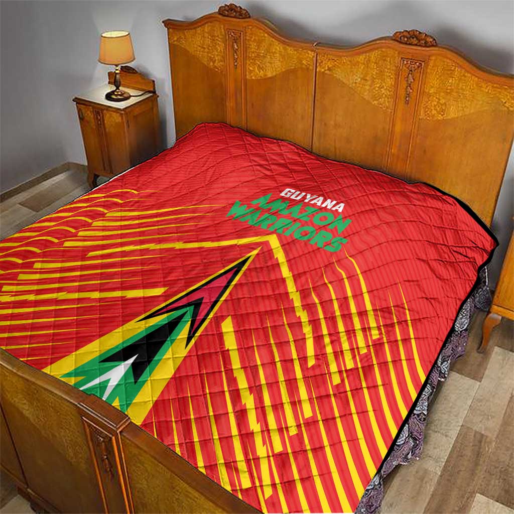 Guyana Cricket Amazon Warriors Quilt Green Red Gold Glory - Wonder Print Shop