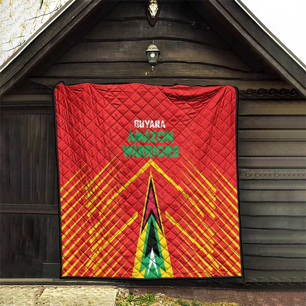 Guyana Cricket Amazon Warriors Quilt Green Red Gold Glory - Wonder Print Shop