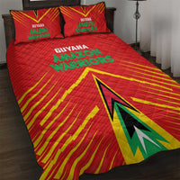Guyana Cricket Amazon Warriors Quilt Bed Set Green Red Gold Glory - Wonder Print Shop