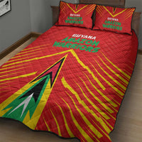 Guyana Cricket Amazon Warriors Quilt Bed Set Green Red Gold Glory - Wonder Print Shop