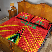 Guyana Cricket Amazon Warriors Quilt Bed Set Green Red Gold Glory - Wonder Print Shop