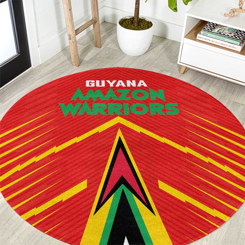 Guyana Cricket Amazon Warriors Round Carpet Green Red Gold Glory - Wonder Print Shop