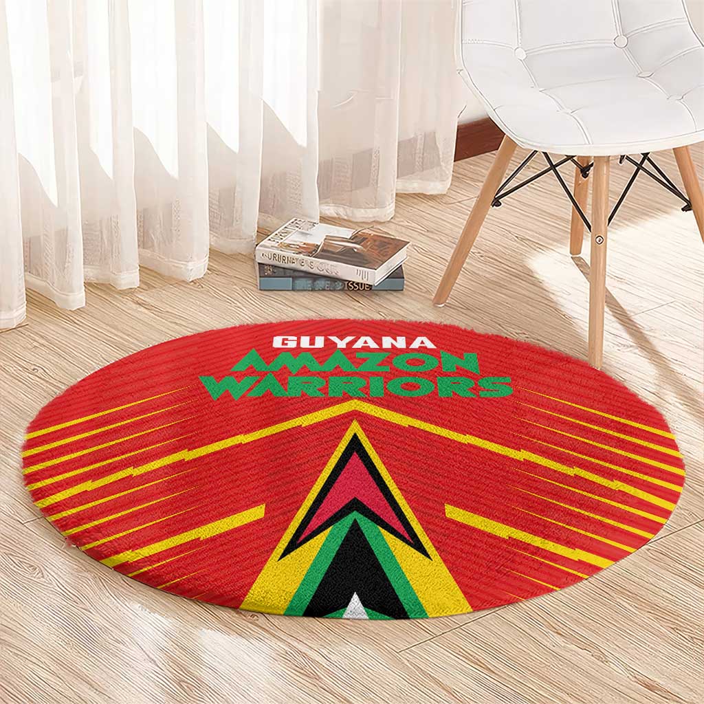 Guyana Cricket Amazon Warriors Round Carpet Green Red Gold Glory - Wonder Print Shop