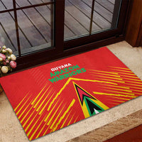 Guyana Cricket Amazon Warriors Rubber Doormat Green Red Gold Glory - Wonder Print Shop