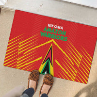 Guyana Cricket Amazon Warriors Rubber Doormat Green Red Gold Glory - Wonder Print Shop