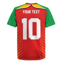 Custom Guyana Cricket Amazon Warriors Rugby Jersey Green Red Gold Glory - Wonder Print Shop